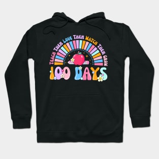 100 Days Of School Rainbow 100Th Day Of School Teacher Hoodie